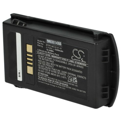 VHBW Motorola BTRY-MC32-01-01 Vonalkód Olvasó Akkumulátor - 5200 mAh 3,7 V Li-Ion