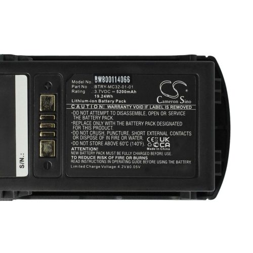 VHBW Motorola BTRY-MC32-01-01 Vonalkód Olvasó Akkumulátor - 5200 mAh 3,7 V Li-Ion