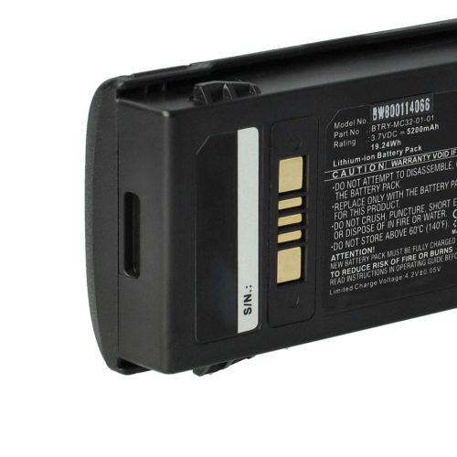 VHBW Motorola BTRY-MC32-01-01 Vonalkód Olvasó Akkumulátor - 5200 mAh 3,7 V Li-Ion