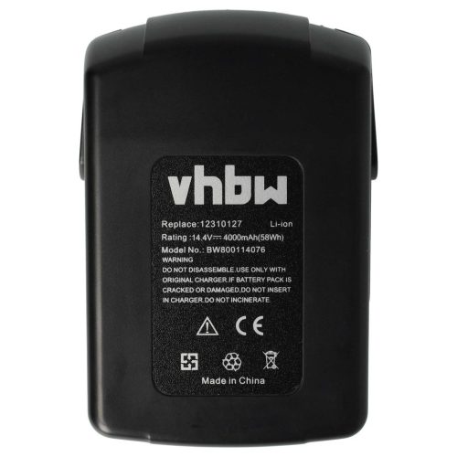 VHBW Akku für Elektrowerkzeug Kress APF 144/4.2, 12310127 - 4000 mAh, 14,4 V, Li-Ion