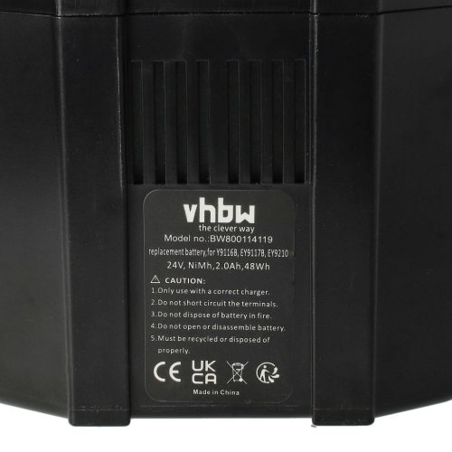 VHBW Elektrowerkzeug Akku Panasonic EY9117B, EY9116B, EY9210B, EY9210 - 2000 mAh, 24 V, NiMH