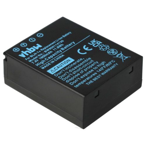 Akkumulátor Olympus BLH-1-hez - 1600 mAh, 7,4 V, Li-Ion