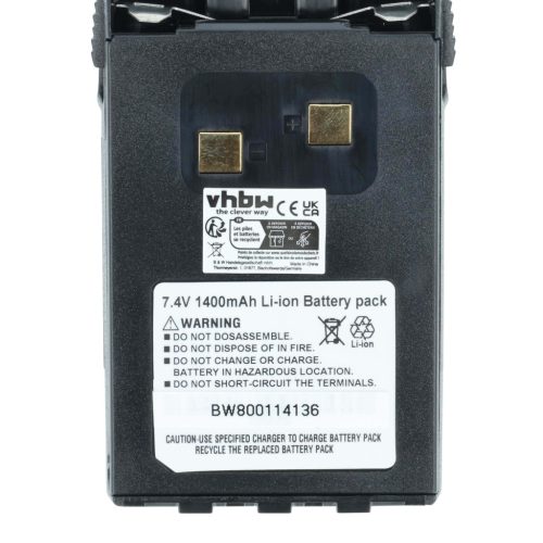 VHBW Radio Akku BLO-004, BLO-007, BLO-001 - 1400 mAh 7,4 V Li-Ion