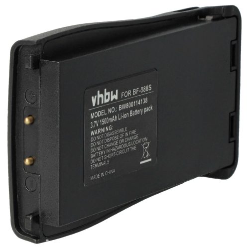 VHBW Radio Akku Baofeng BL-1 - 1500 mAh 3,7 V Li-Ion