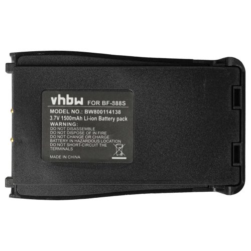 VHBW Radio Akku Baofeng BL-1 - 1500 mAh 3,7 V Li-Ion