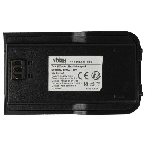 VHBW Radio Akku RT3 - 2000 mAh 7,4 V Li-Ion