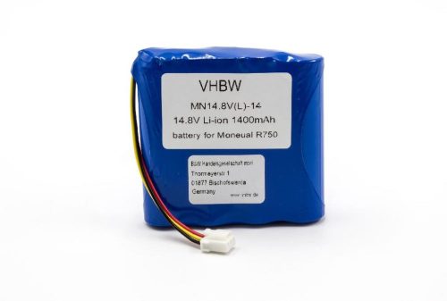 Akkumulátor Monel Rydis 10J001026-hoz - 1400 mAh, 14,8 V, Li-Ion