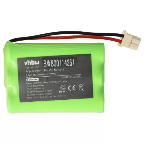 VHBW Vezetékes telefon akku Maxuss M102-hez - 800 mAh 3,6 V NiMH