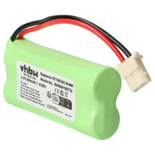 VHBW Baby Monitor Battery V-Tech BT166342, 43AAA70PS2, BT266342 - 800 mAh 2.4 V NiMH