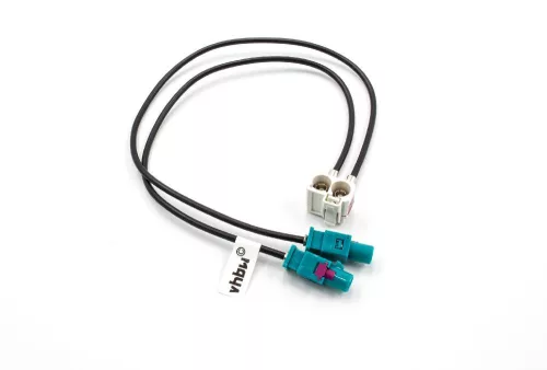VHBW Antennenadapter Doppel-Fakra (B) für Autoradios - 9 cm