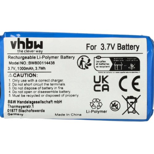 VHBW Drón akkumulátor Qdcopter 20C - 1000 mAh 3,7 V Li-Ion