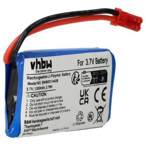VHBW Drón akkumulátor Qdcopter 20C - 1000 mAh 3,7 V Li-Ion