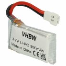 VHBW Model Maker Tool Battery - 350 mAh 3.7 V Li-Polymer, WALKERA