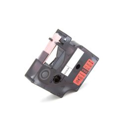 VHBW Dymo 18438 Label Tape - 12 mm, Black-Red, Vinyl