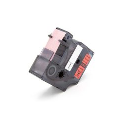 VHBW Dymo 18439 Label Tape - 19 mm, Black-Red, Vinyl