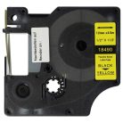 VHBW Dymo 18490 Label Tape - 12 mm, Black-Yellow, Nylon