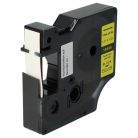 VHBW Dymo 18490 Label Tape - 12 mm, Black-Yellow, Nylon