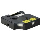 VHBW Dymo 18490 Label Tape - 12 mm, Black-Yellow, Nylon