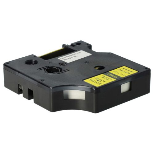 VHBW Dymo 18490 Label Tape - 12 mm, Black-Yellow, Nylon
