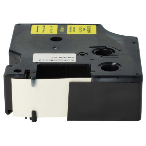 VHBW Dymo 18491 Label Tape - 19mm, Black-Yellow, Nylon