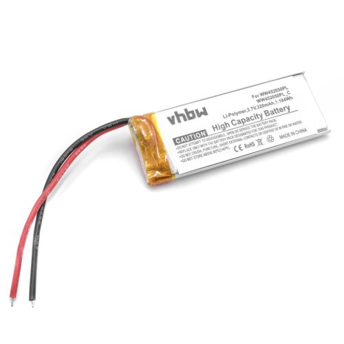 VHBW Drahtloser Kopfhörer Akku Cardo WW452050PL_C, WW452050PL - 320 mAh 3,7 V Li-Polymer