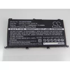   VHBW Notebook Battery Dell 71JF4, 00GFJ6, 071JF4, 357F9 - 6400 mAh 11.4 V Li-polymer, black