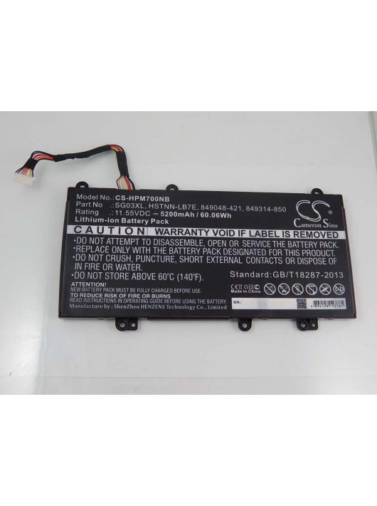 Notebook akkumulátor  HP 849314-850, 849049-421, 849048-421 - 5200 mAh 11,55 V Li-Ion, fekete