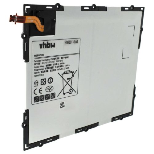 VHBW Tablet Battery Samsung GH43-04628A, EB-BT585ABE, EB-BT585ABA - 7300 mAh 3.8 V Li-polymer