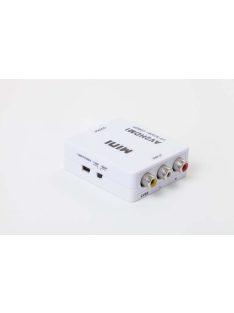   Cinch-HDMI Adapter, AV RCA Kompozit Konverter, Mini USB Kábel, Fehér