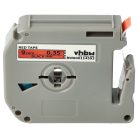 VHBW Brother M-K421 Label Tape - 9 mm, Black-Red