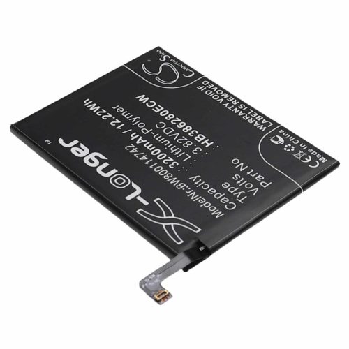 VHBW Mobile Phone Battery for Huawei HB386280ECW, HB386280EBC - 3200 mAh 3.82 V Li-polymer - Smartphone Battery