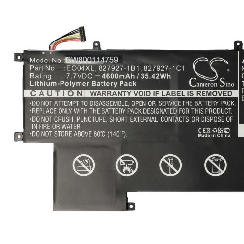 Notebook akkumulátor  HP 827927-1C1, 828226-005, 827927-1B1 - 4600 mAh 7,7 V Li-polimer, fekete