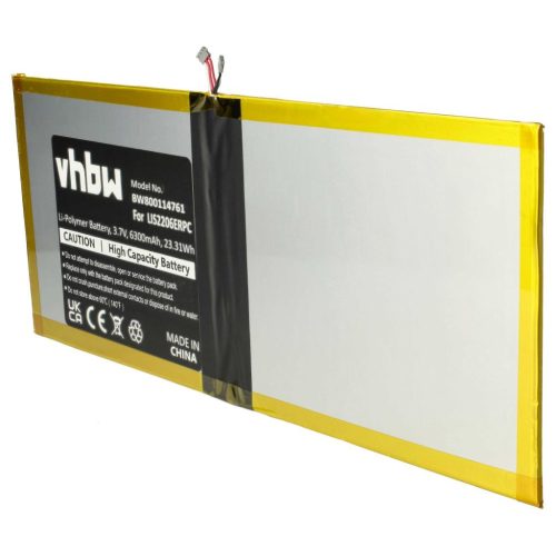 VHBW Tablet Battery Sony LIS2206ERPC, 1277-3631.1B, 1ICP3/102/112-2 - 6000 mAh 3.8 V Li-polymer