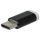 VHBW USB Type C - Micro USB Adapter Black