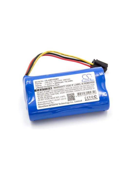 Aspect Medical Systems 185-0152, 186-0208 Akkumulátor - 2600 mAh 7,4 V Li-Ion