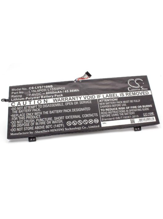 Lenovo L15L4PCO, L15S4PC0, L15L4PC0 notebook akkumulátor  - 6050 mAh 7,6 V Li-polimer