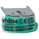 VHBW Gombelem Akkumulátor V40H - 40 mAh 1,2 V NiMH