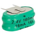 VHBW Knopfzellen-Akku 2/V150H 3 Pin - 150 mAh 2,4 V NiMH