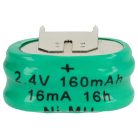 VHBW Knopfzellen-Akku 2/V150H 3 Pin - 150 mAh 2,4 V NiMH