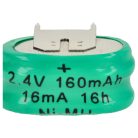 VHBW Knopfzellen-Akku 2/V150H 3 Pin - 150 mAh 2,4 V NiMH