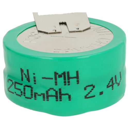 VHBW Knopfzellen-Akku 2/V250H 3 Pins - 250 mAh 2,4 V NiMH