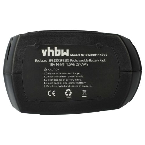 VHBW Electric Power Tool Battery Hilti SFB185, SFB180 – 1500 mAh, 18 V, NiMH