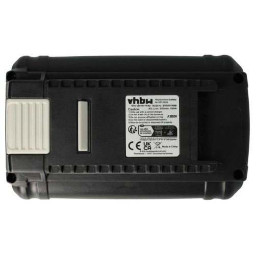 VHBW Elektromos kéziszerszámgép akkumulátor Ryobi BPL3626, BPL3626D, BPL3640, 5133002166 - 3000 mAh, 36 V, Li-Ion 
