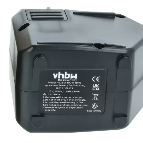 VHBW Electric Tool Battery Hilti SFB105, SBP12, SFB125, SFB121, 00315082 - 1500 mAh 12 V NiMH