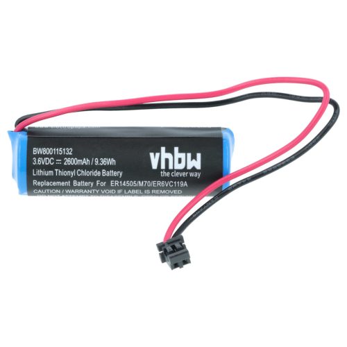 VHBW CNC System Battery for Mitsubishi - 2600 mAh 3.6 V Li-Ion