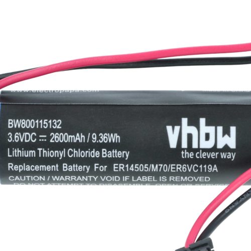 VHBW CNC System Battery for Mitsubishi - 2600 mAh 3.6 V Li-Ion