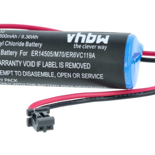 VHBW CNC System Battery for Mitsubishi - 2600 mAh 3.6 V Li-Ion
