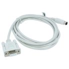 VHBW Programmierkabel RS-232 Mitsubishi MELSEC QC30R2, Q-Serie für PC und Peripheriegeräte - Adapter 15,5 cm, Grau