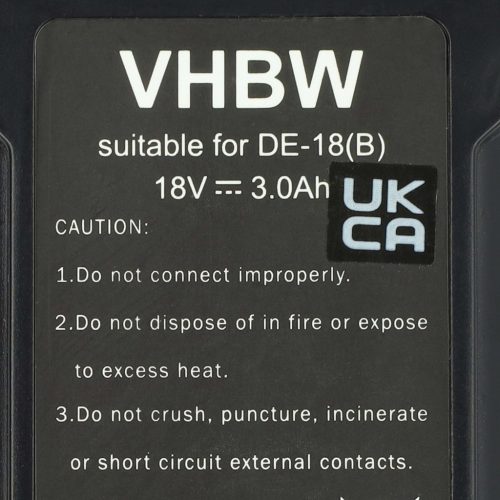 VHBW Electric Power Tool Battery for DeWalt DC9180 - 3000 mAh, 18 V, Li-Ion