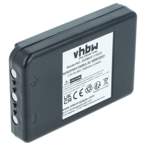 VHBW Remote Control Battery MBM06MH - 700 mAh 7.2 V NiMH